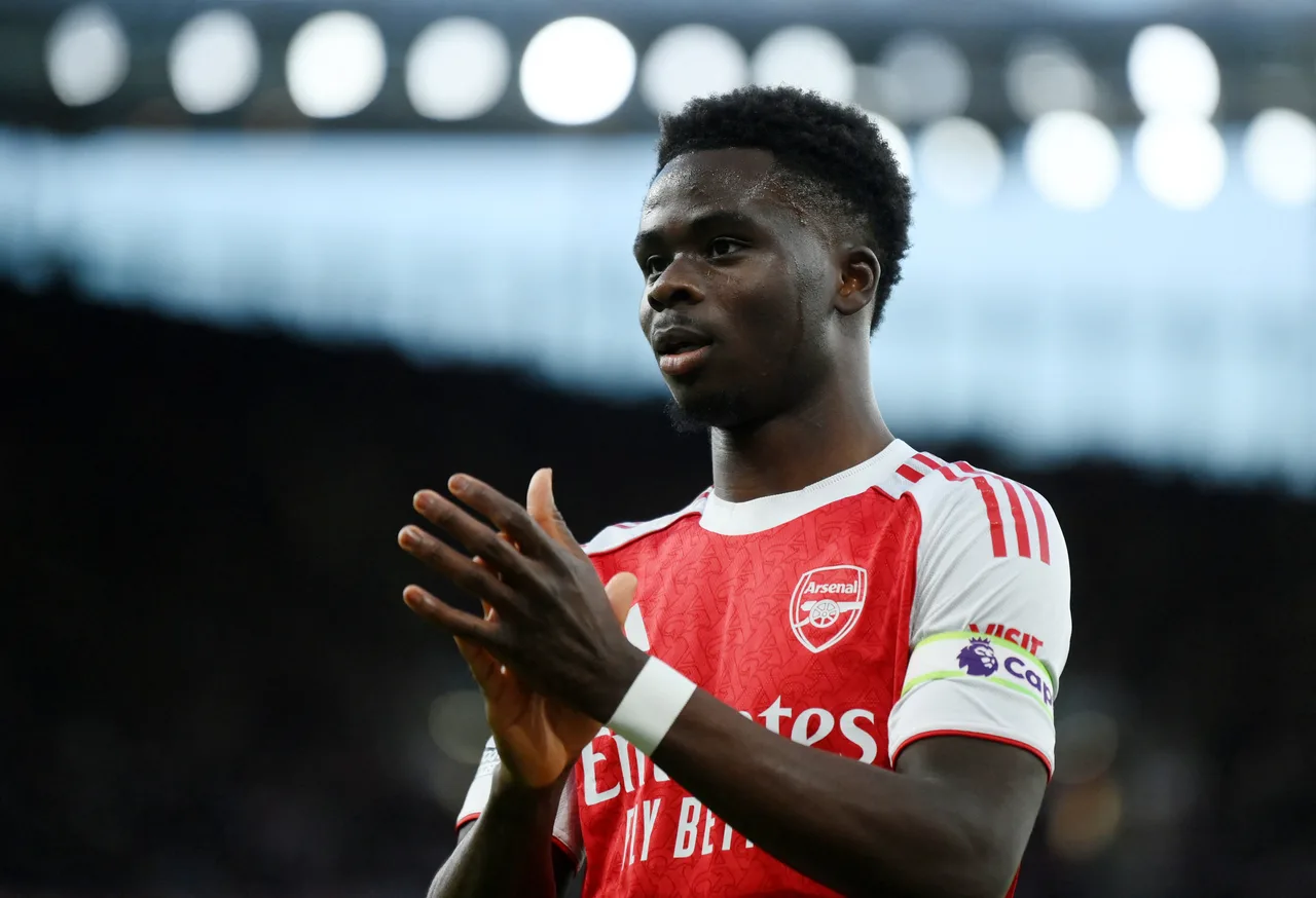 Saka đã ghi 2 bàn ở bán kết Champions League và là cầu thủ ghi bàn nhiều nhất cho Pháo thủ trong lịch sử đội bóng ở bán kết Champions League