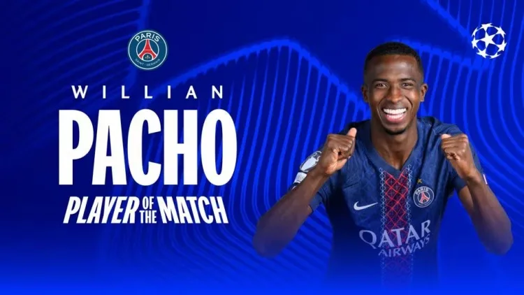4 lần cướp, 6 lần phá bóng, 8 lần đối đầu và 7 lần thành công! Quan chức UEFA Champions League: Pacho bầu Bayern vs Paris MVP