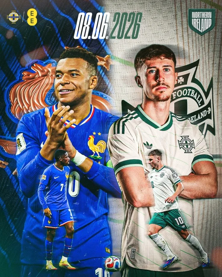 Bắc Ireland sẽ đá giao hữu với Pháp vào ngày 8/6