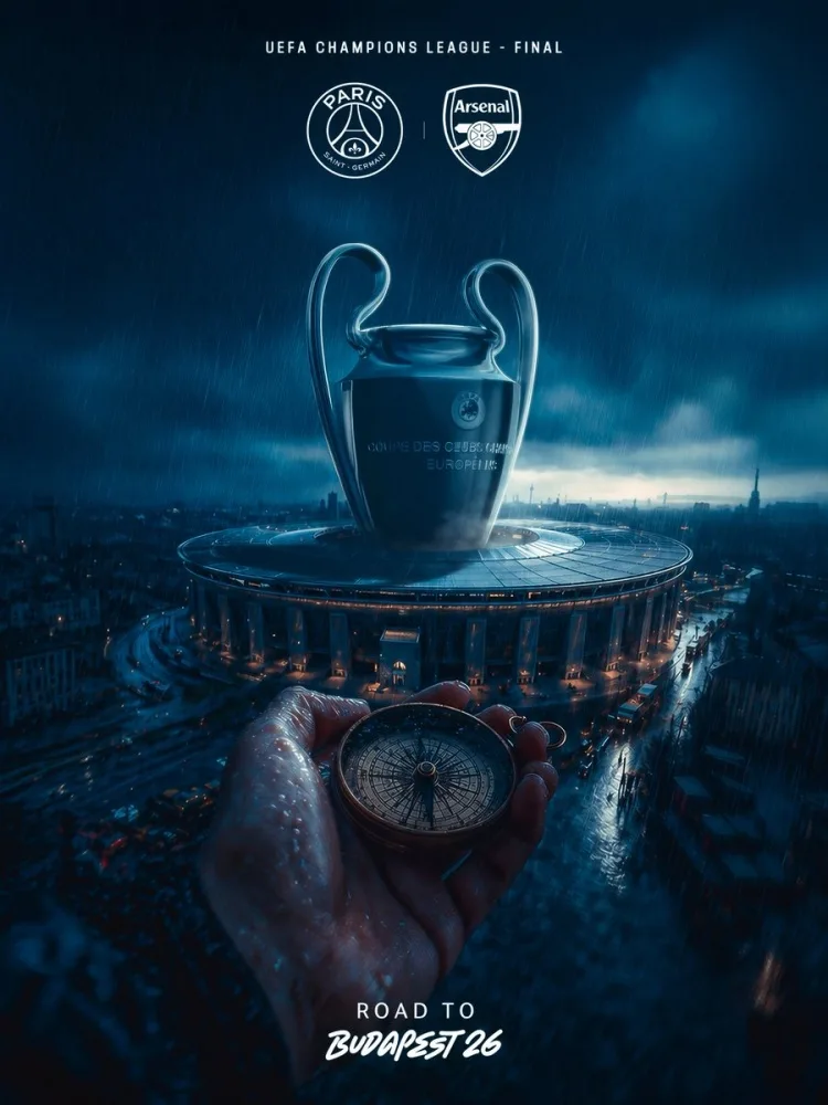 Mạng xã hội chính thức của Paris tung ra poster chung kết Champions League: Bước tiếp theo, trận chung kết với Arsenal