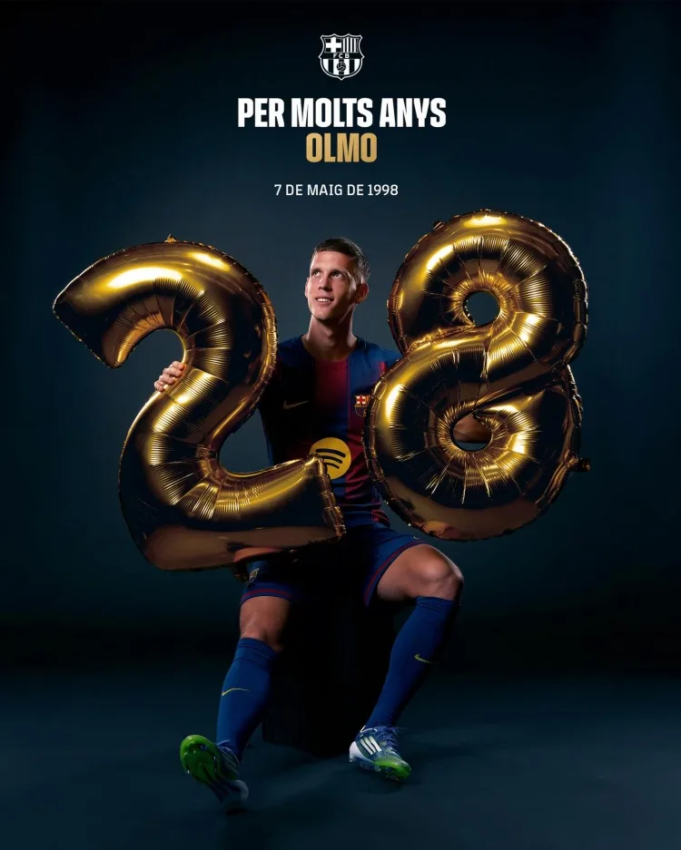 Barcelona chúc mừng sinh nhật tuổi 28 của Dani Olmo