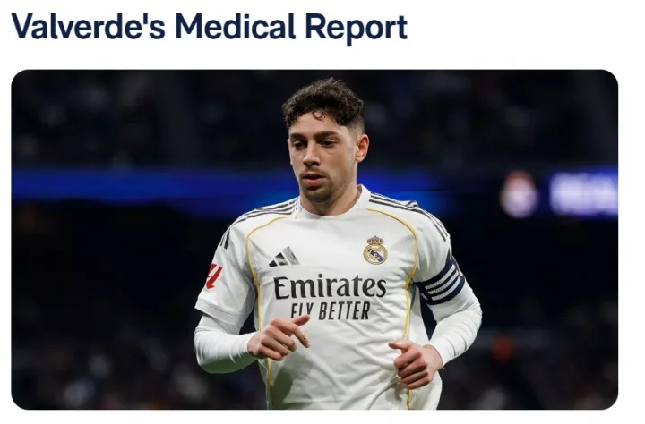 Real Madrid xác nhận Valverde bị chấn thương sọ não, phải nghỉ 10 đến 14 ngày