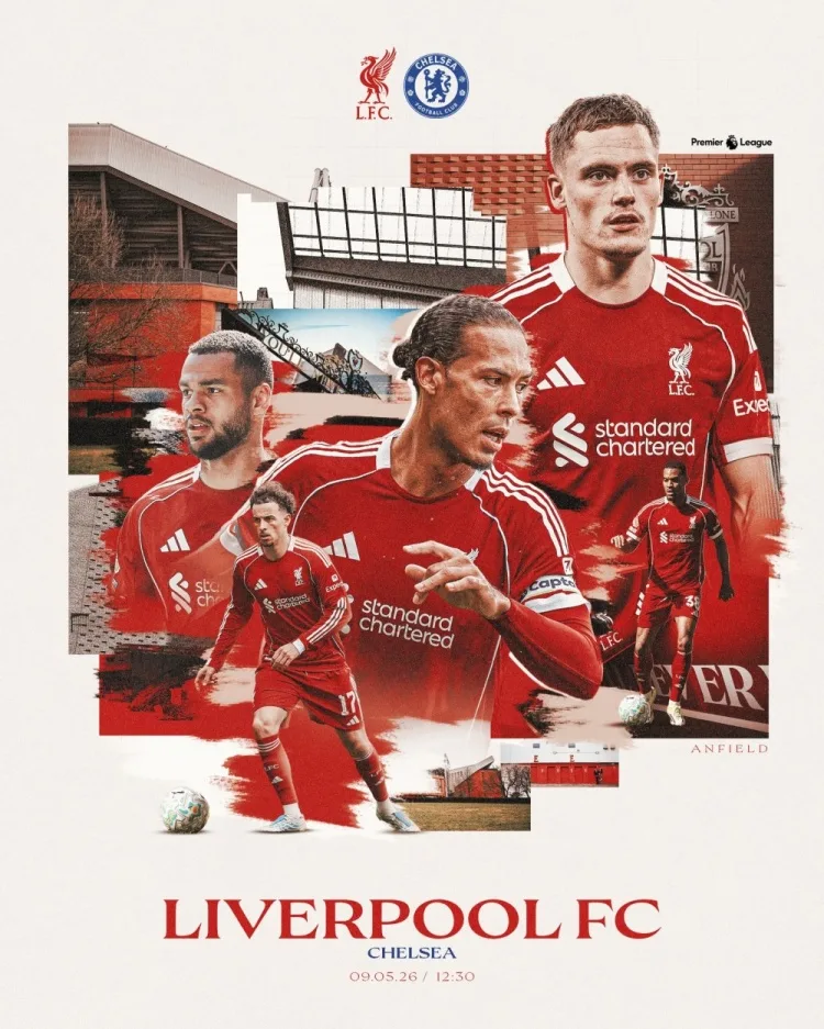 Liverpool tung poster trận gặp Chelsea: Van Dijk, Wirtz, Gakpo xuất hiện