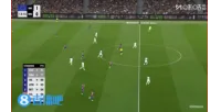 Fermin thực hiện đường chuyền trực tiếp, cơ hội duy nhất của Ferland đã được Courtois giải quyết.