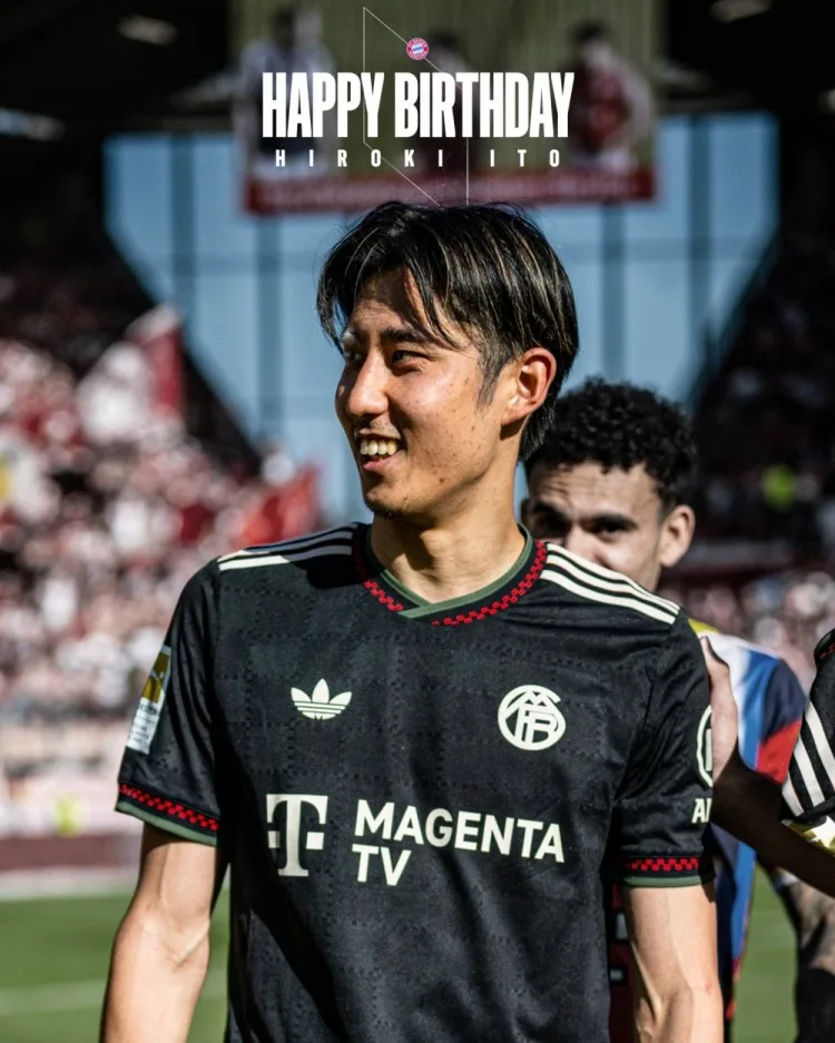 Bayern chính thức chúc mừng sinh nhật lần thứ 27 của Ito Hiroyuki: Tôi chân thành gửi tới anh ấy những lời chúc sinh nhật tuyệt vời.