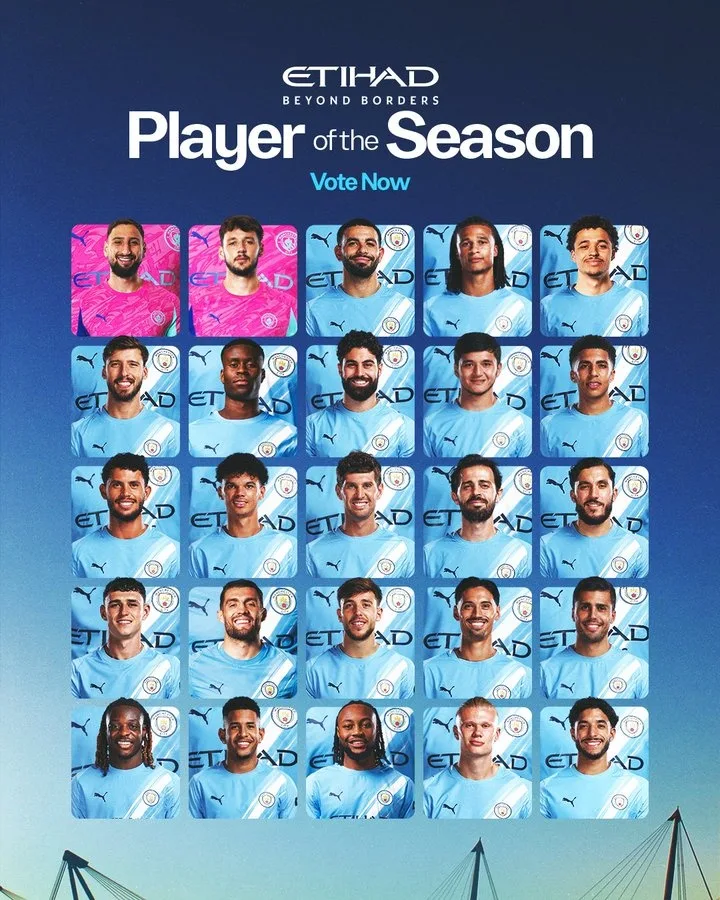 Man City mở vòng một bình chọn Cầu thủ hay nhất mùa, chốt danh sách cuối vào ngày 15/5
