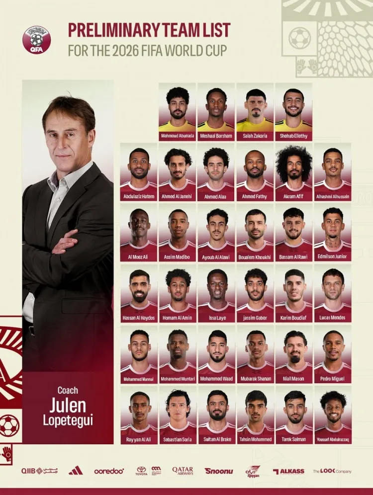 World Cup 2026: Lopetegui nắm quyền, danh sách 34 người sơ bộ World Cup Qatar: Afif, Haydos dẫn đầu