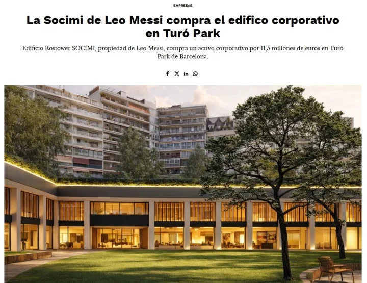Sếp Mei! Forbes: Công ty của Messi chi 11,5 triệu USD mua tòa nhà ở Barcelona