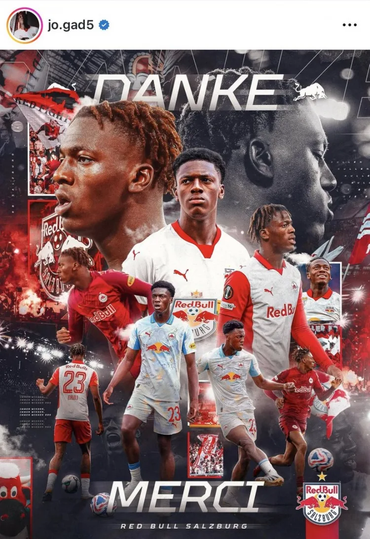 Dortmund chốt thỏa thuận chiêu mộ trung vệ Gadou từ Salzburg