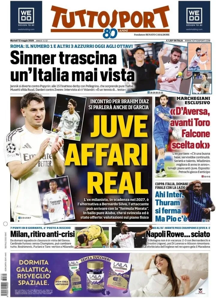 Tutu: Juventus dự định ký hợp đồng với Dias, Gonzalo Garcia và Alaba từ Real Madrid