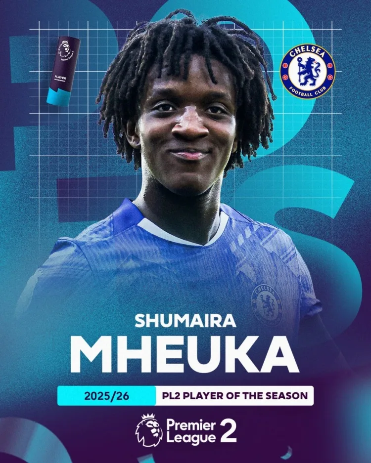 Mukhka 18 tuổi của Chelsea được bầu là cầu thủ xuất sắc nhất giải hạng hai Ngoại hạng Anh, ghi 18 bàn sau 19 trận