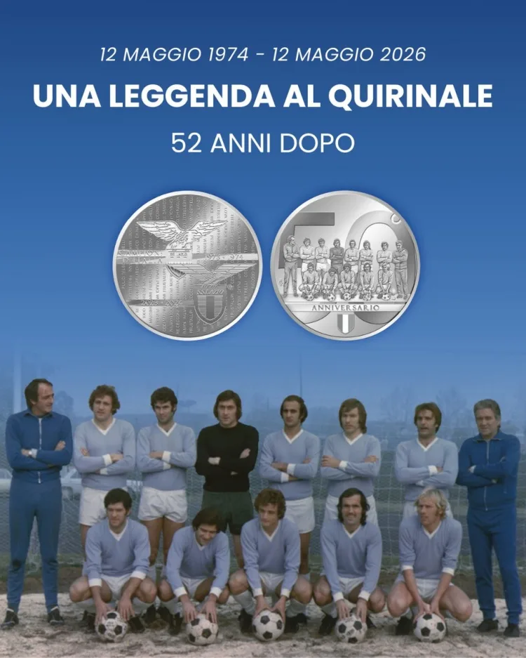 Chính thức: Lazio tặng Tổng thống Ý huân chương kỷ niệm 50 năm vô địch Serie A