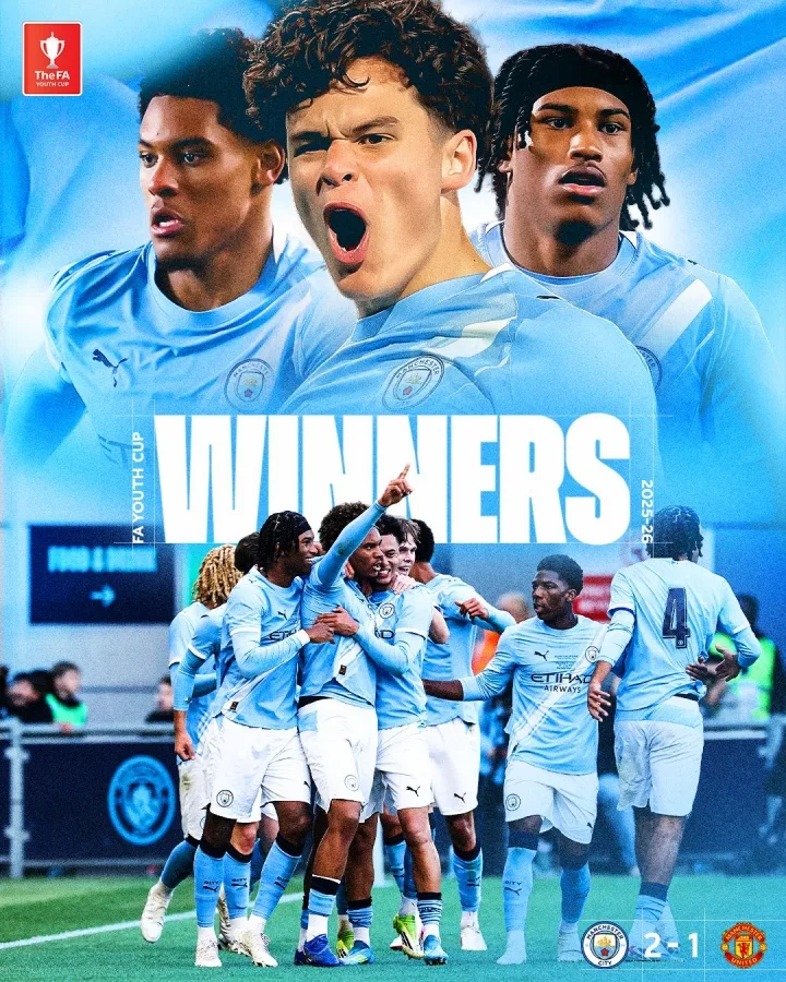 2 vương miện trong 3 năm! Manchester City đã đánh bại Manchester United 2-1 trong trận chung kết FA Youth Cup, dưới sự chứng kiến ​​của Guardiola và Carrick.
