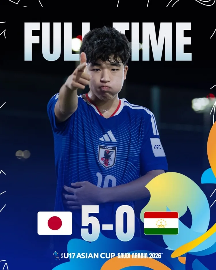 U17 Asian Cup-Nhật Bản 5-0 càn quét Tajikistan để tiến vào bán kết, gặp đội thắng Hàn Quốc/Uzbekistan
