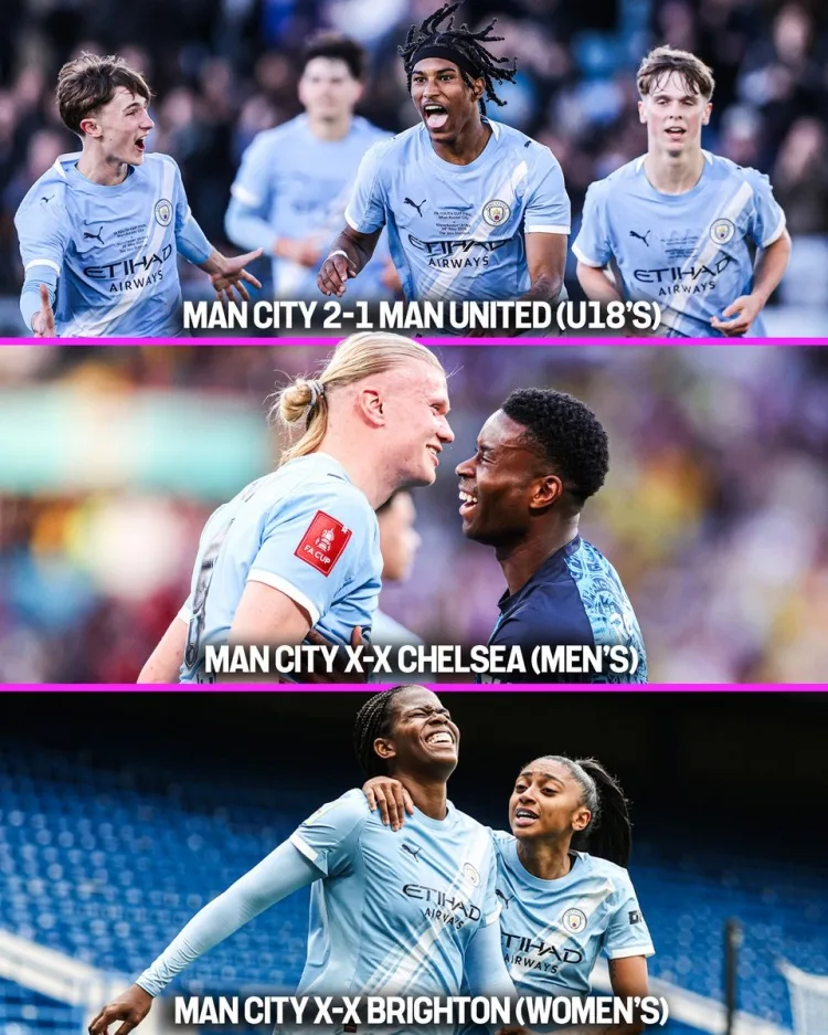 Nhà vô địch FA Youth Cup đã giành chiến thắng! Đội tuyển bóng đá nam và nữ của Man City cũng đã lọt vào trận chung kết FA Cup và được kỳ vọng sẽ giành chức vô địch.