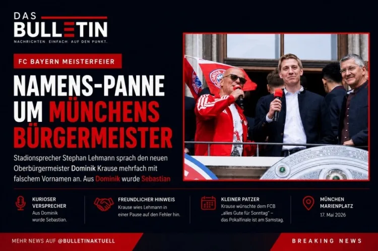 Bild: Chủ nhà ăn mừng chức vô địch Bayern mắc lỗi, liên tục gọi nhầm tên thị trưởng Munich