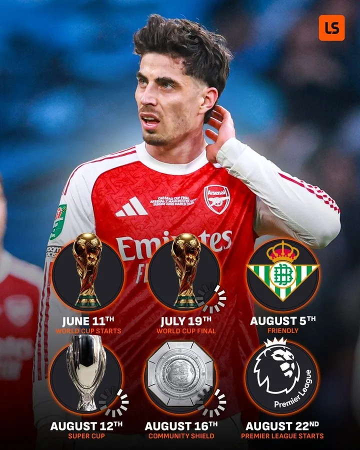 Nó tốt hay xấu? Các cầu thủ Arsenal có thể không được nghỉ ngơi trong mùa hè này và sẽ phải thi đấu ở Siêu cúp châu Âu nếu vô địch Champions League
