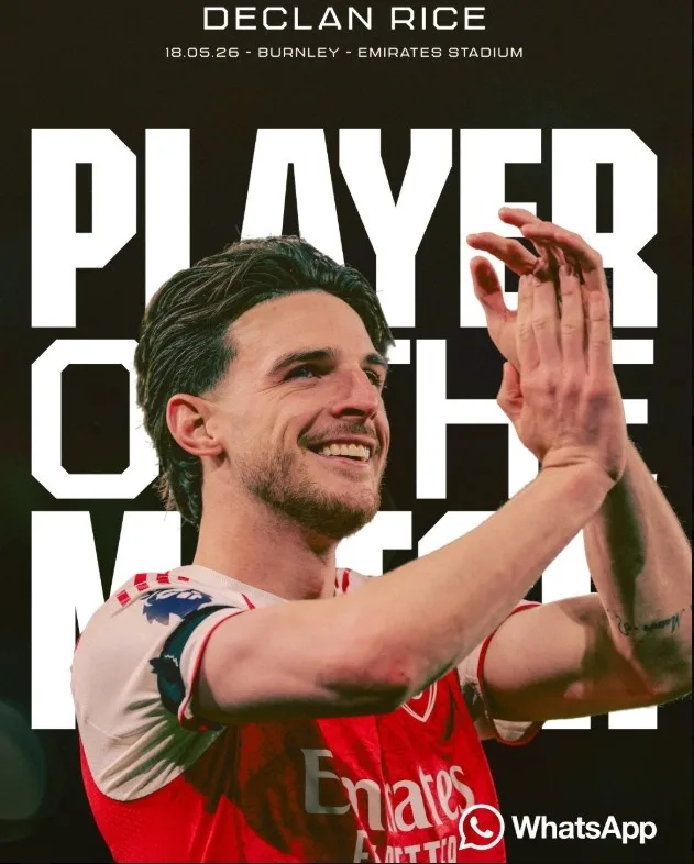 Chính thức: Rice được bầu chọn là Cầu thủ xuất sắc nhất trận của Arsenal 1-0 Burnley