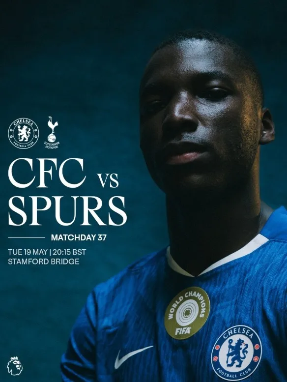 Một trận chiến quan trọng để đối thủ trụ hạng! Chelsea tung poster trận gặp Tottenham: Caicedo xuất hiện một mình