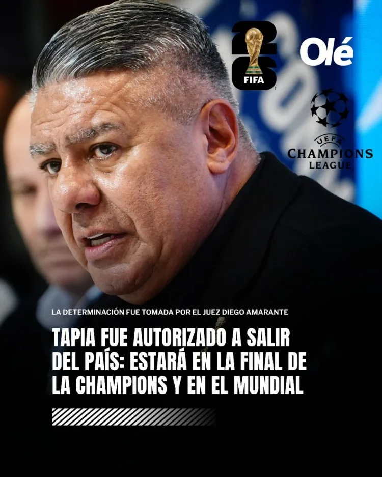 Báo Ole: Chủ tịch Hiệp hội bóng đá Ả Rập Tapia sẽ xem trực tiếp chung kết Champions League, sau đó đi dự World Cup