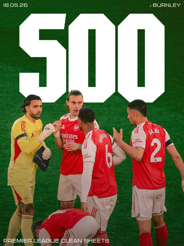 Arsenal cán mốc 500 trận giữ sạch lưới ở Ngoại hạng Anh, CLB chính thức ăn mừng bằng poster