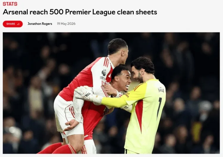 Arsenal có trận giữ sạch lưới thứ 500 tại Premier League trước Burnley, xếp thứ ba trong lịch sử giải đấu
