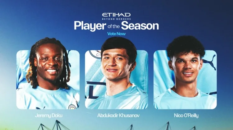 Danh sách 3 ứng cử viên của Man City mùa này: Doku, Husanov và O'Reilly, không có Haaland
