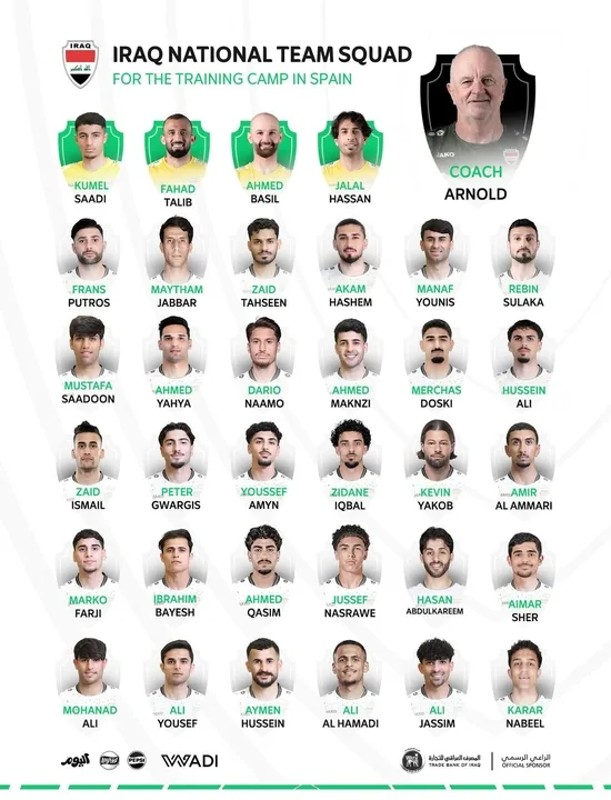 Nhóm với Pháp và Na Uy! Iraq công bố danh sách sơ bộ World Cup: chọn nhiều cầu thủ nhập tịch