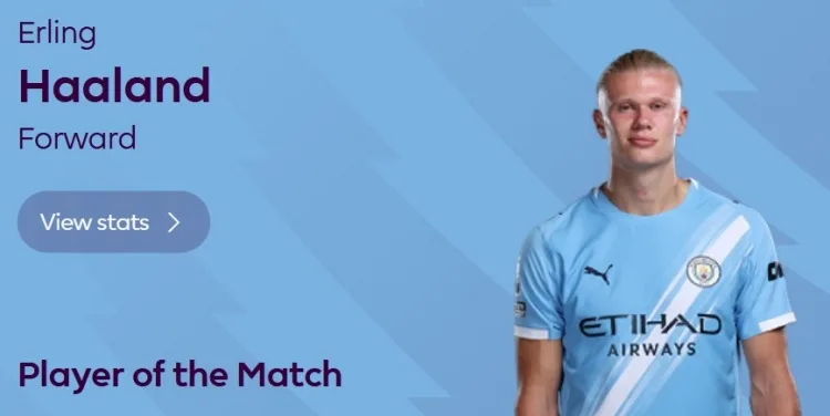Bàn gỡ hòa trong hiệp phụ, chính thức: Haaland được người hâm mộ Man City bầu chọn là cầu thủ xuất sắc nhất trận 1-1