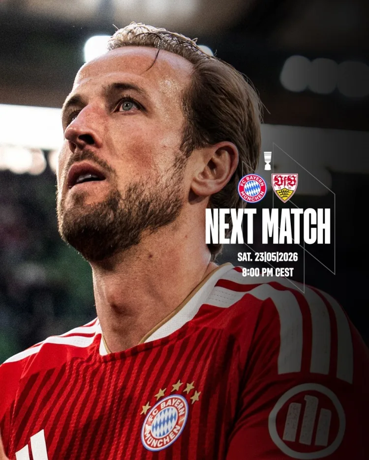Kane xuất hiện một mình! Poster vô địch của Bayern: Hãy mang cúp về Munich vào thứ Bảy!
