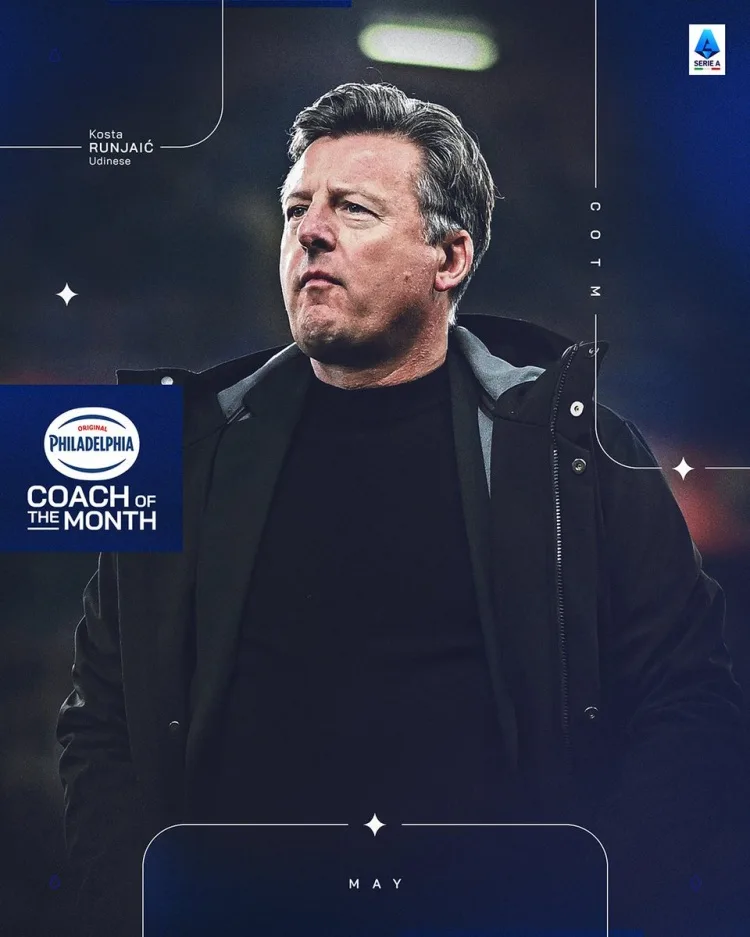 Hai thắng một thua! Chính thức Serie A: HLV Lenhajic của Udinese được bầu là HLV xuất sắc nhất tháng 5