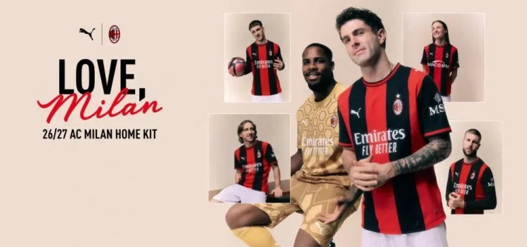 AC Milan phát hành áo đấu sân nhà mùa giải 2026-27: nét thẩm mỹ của Rossoneri trở lại hình thức thuần khiết nhất