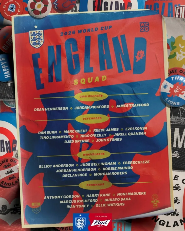 FA: Đội tuyển Anh sẽ tập trung vào ngày 1/6, cầu thủ Arsenal và Crystal Palace sẽ đến muộn do chiến tranh châu Âu