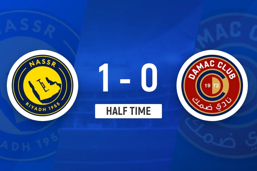 Hiệp một - Chiến thắng của Riyadh 1-0 Damak Mane ghi bàn bằng đầu và giành chức vô địch với số điểm thời gian thực.