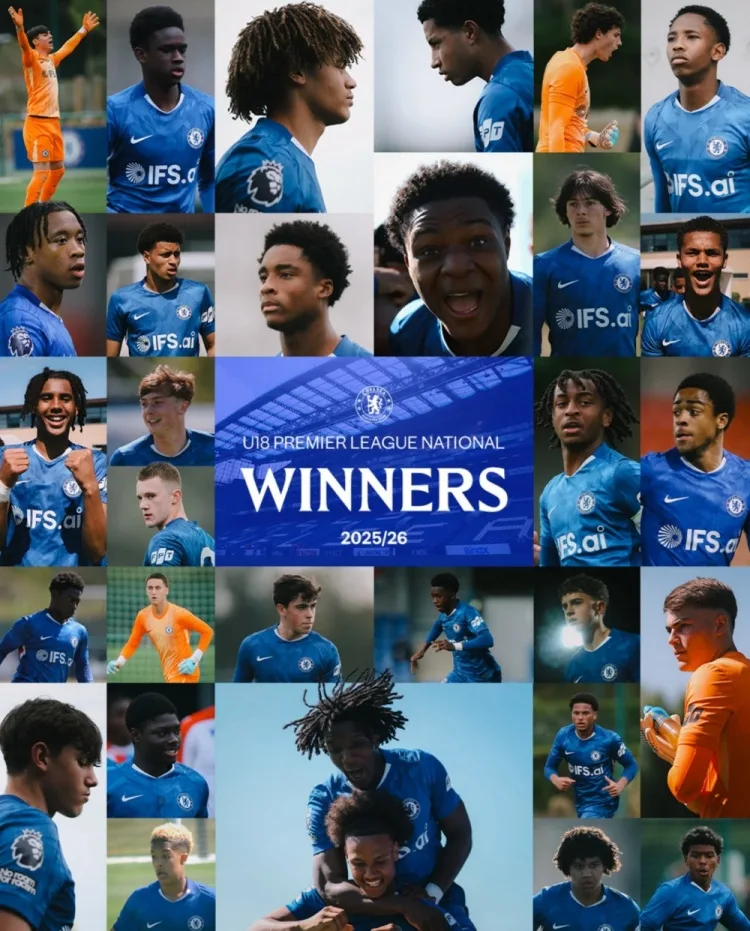 Chung kết Premier League U18 League, Chelsea 5-1 đánh bại Man City để lên ngôi vô địch