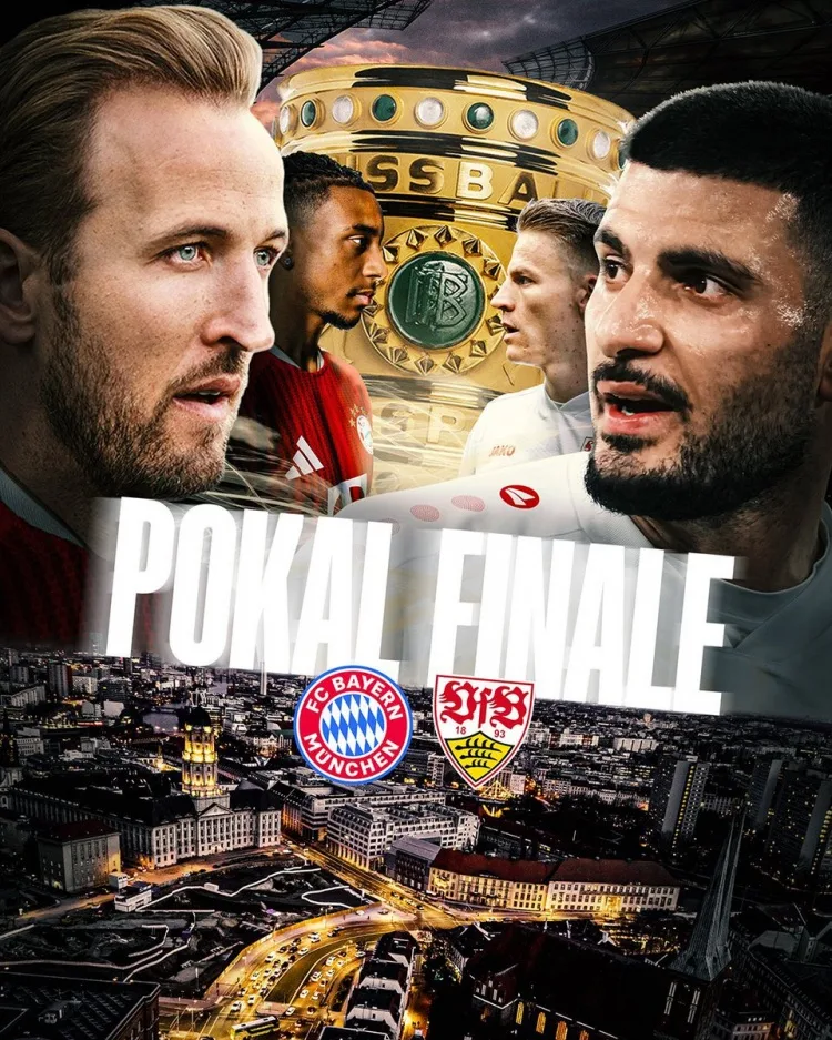 Bayern tung poster chung kết cúp Đức: Kane, Olise, Ondaeff, Felic xuất hiện