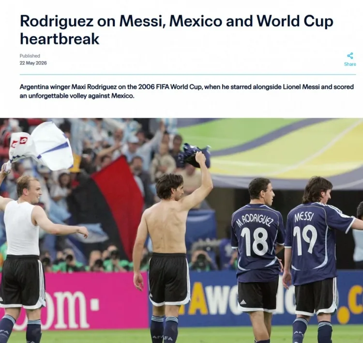 Đồng đội cũ! Maxi Rodriguez: Messi vô địch World Cup là giấc mơ thành hiện thực