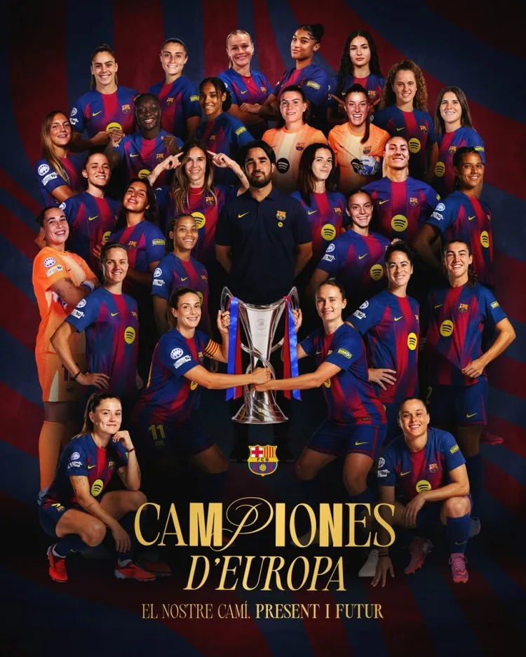 Pacior và Palaruelo đều lập cú đúp, đội tuyển bóng đá nữ Barcelona đã vô địch Champions League trong quá khứ 6 (4)