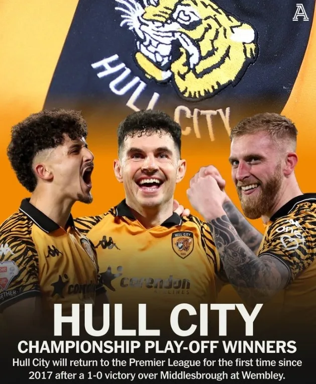 Hull City suýt xuống hạng ở vòng cuối giải vô địch Anh năm ngoái với hiệu số bàn thắng bại, còn năm nay họ được thăng hạng Premier League thông qua vòng play-off.