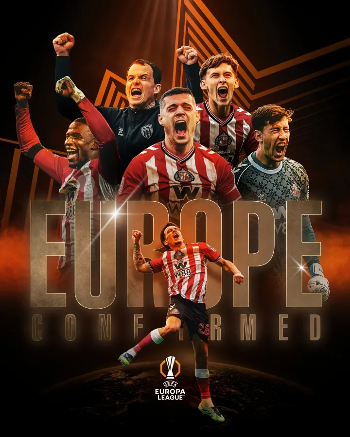 Mèo đen điên cuồng! Sunderland mới thăng hạng sẽ tham dự Europa League mùa tới lần thứ 2 trong lịch sử đội bóng và sau 52 năm.
