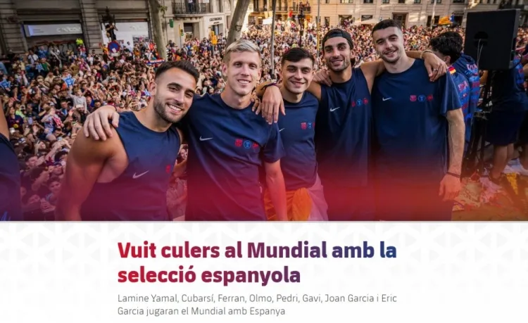 Trang web chính thức của Barcelona đã đưa ra thông báo: Xin chúc mừng các thành viên 8 của đội đã được chọn vào đội tuyển Tây Ban Nha. Bernal đã vào nhóm hỗ trợ.