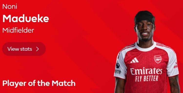 Quan chức Premier League: Madueke được bầu chọn là Cầu thủ xuất sắc nhất trận của Arsenal 2-1 Người hâm mộ Crystal Palace bình chọn
