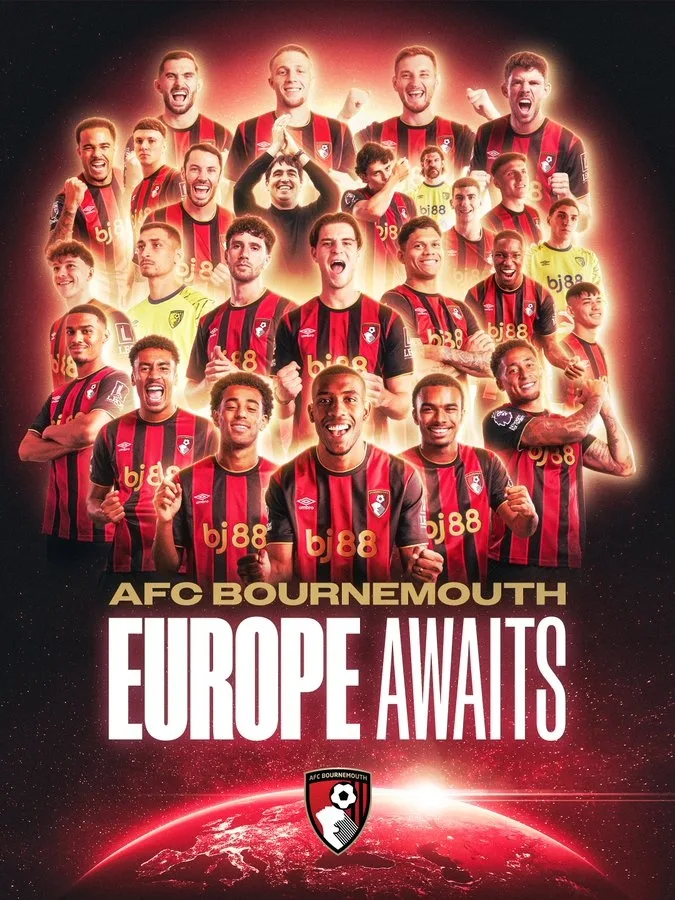 Những quả anh đào thi đấu ở Europa League! Bournemouth sẽ tham dự Europa League lần đầu tiên sau 127 năm.