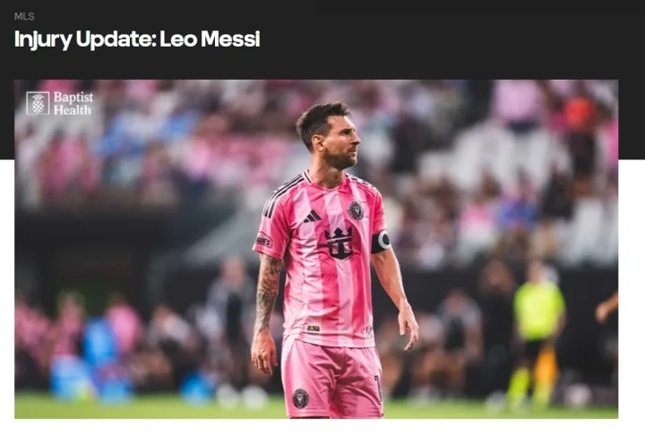 Quan chức Miami: Messi bị căng gân khoeo ở chân trái kèm theo mỏi cơ, thời gian trở lại của anh sẽ được xác định.