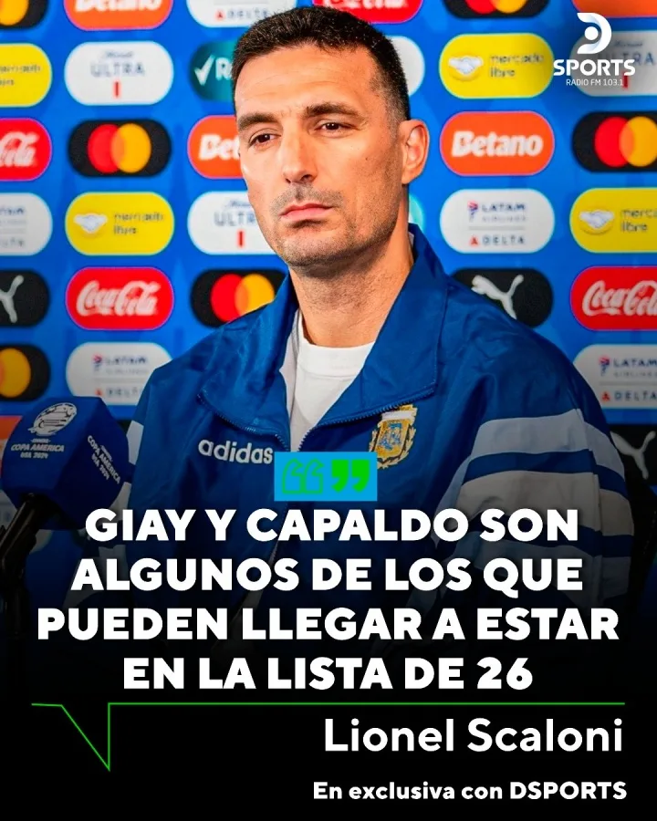 Scaloni: Jai và Capaldo có thể có tên trong danh sách, những người trẻ cũng có thể đóng góp (26)