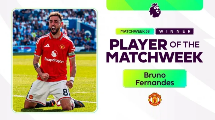 Thành tích chuyền bóng + phá kỷ lục kiến ​​tạo, quan chức Premier League: Bruno Fernandes được bầu là cầu thủ xuất sắc nhất vòng 38