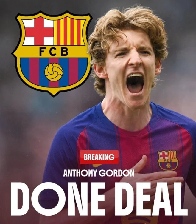 Nó đã hoàn tất! De Sky: Barcelona ký thỏa thuận toàn diện với Gordon, phí chuyển nhượng 80 triệu euro + tiền thưởng
