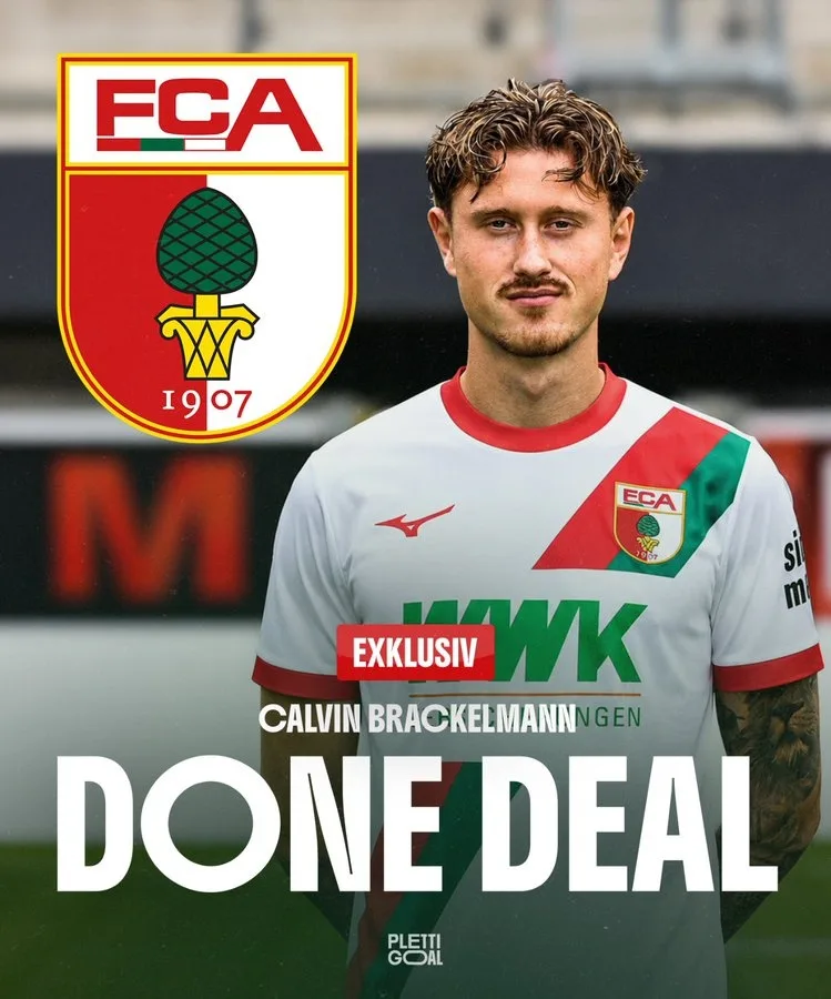 De Sky: Trung vệ 26 tuổi Cavan Brackelmann gia nhập Augsburg theo dạng chuyển nhượng tự do