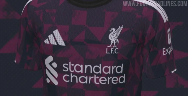 Hình ảnh gián điệp áo đấu sân khách thứ ba của Liverpool mùa giải 2026-27: thiết kế màu đen sử dụng chất liệu mới nhất