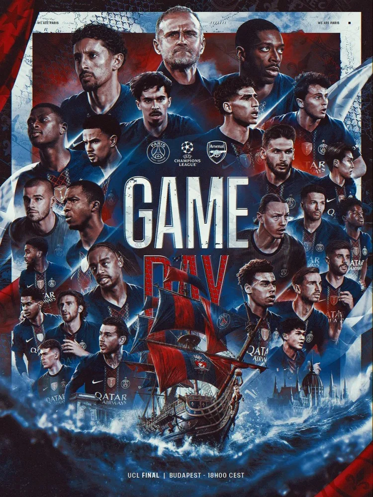 Paris tung poster cho trận chung kết Champions League, với sự xuất hiện của Enrique và tất cả các cầu thủ: Sự chờ đợi cuối cùng đã kết thúc!